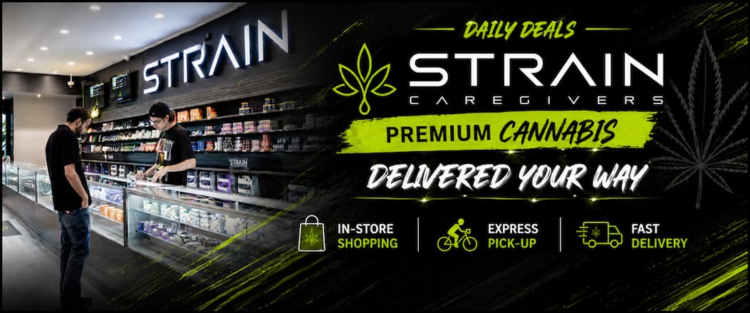 Strain Caregivers — Premium cannabis delivered your way: in-store shopping, express pick-up, fast delivery